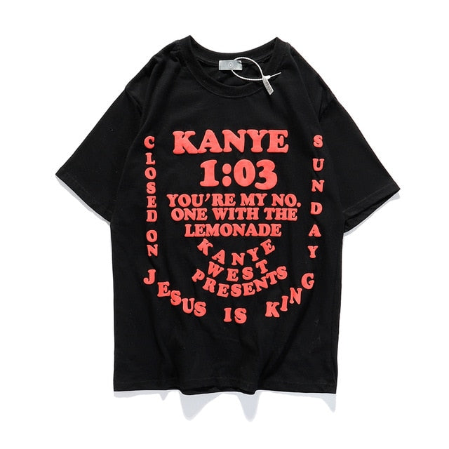 Kanye West Skull Print Loose Casual Men and Women Tshirts Harajuku Oversize O Neck Short Sleeve Hip Hop T Shirt Streetwear Tees