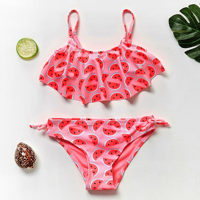 1~12Y Girls Swimsuit High quality Girls swimwear Two pieces Kids Bikini set Biquini Infantil Swimming suit for children-ST108mix