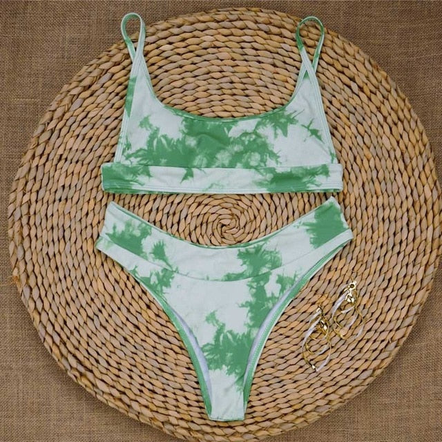 Two Piece Swimsuit High Waist Bikini Push Up Swimwear Bathing Suit Swimming Suit for Women tankini swimsuits women swim suit