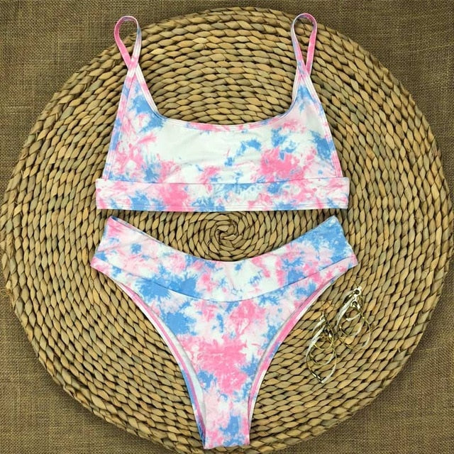 Two Piece Swimsuit High Waist Bikini Push Up Swimwear Bathing Suit Swimming Suit for Women tankini swimsuits women swim suit