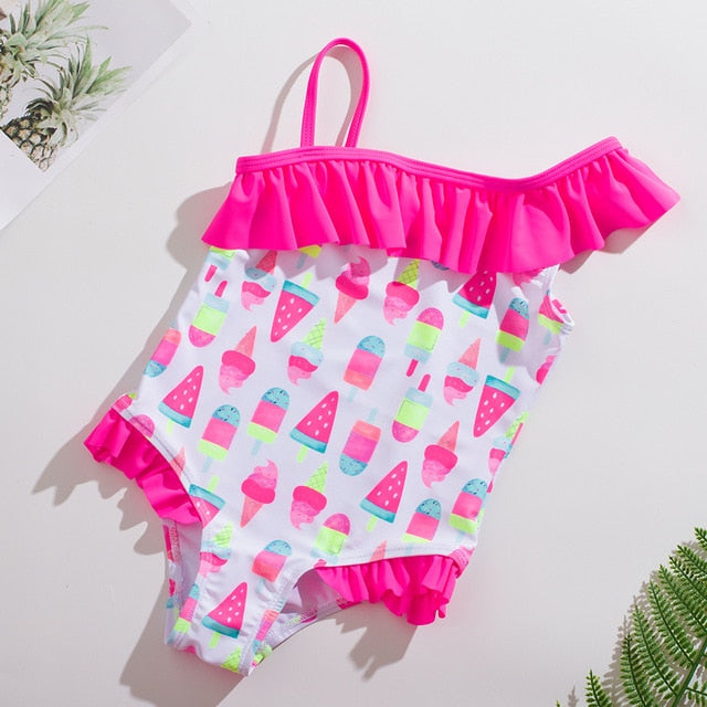 New Girls Swimwear Bathing Suits Baby swimsuit Summer 1PCS Girls Bikini Lovely Child Swimsuit Beachwear Backless Kids sw663