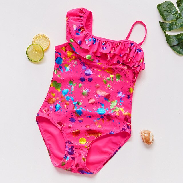 New Girls Swimwear Bathing Suits Baby swimsuit Summer 1PCS Girls Bikini Lovely Child Swimsuit Beachwear Backless Kids sw663