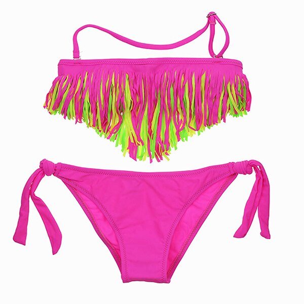 For 5~16Years Girls swimsuit Teenager Girls swimwear Tassel Style Children swimwear Kids Bikini Sets Biquini Infantil-9016/9015