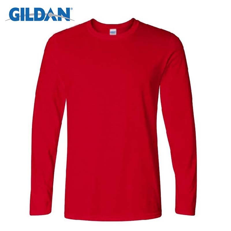 Gildan Brand Men's Long Sleeve T-shirts Spring Autumn Casual O Neck T Shirt 2020 New Fashion Fitness Tops&Tees Homme Camisetas