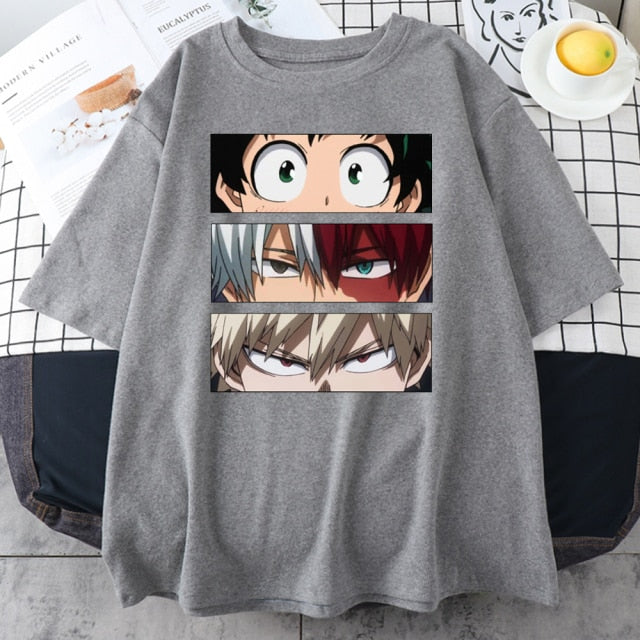 My Hero Academia Cute Anime T Shirt Women Casual Harajuku Tee Oversize Female T-Shirt Summer 2021 Woman Japan Clothes T Shirts