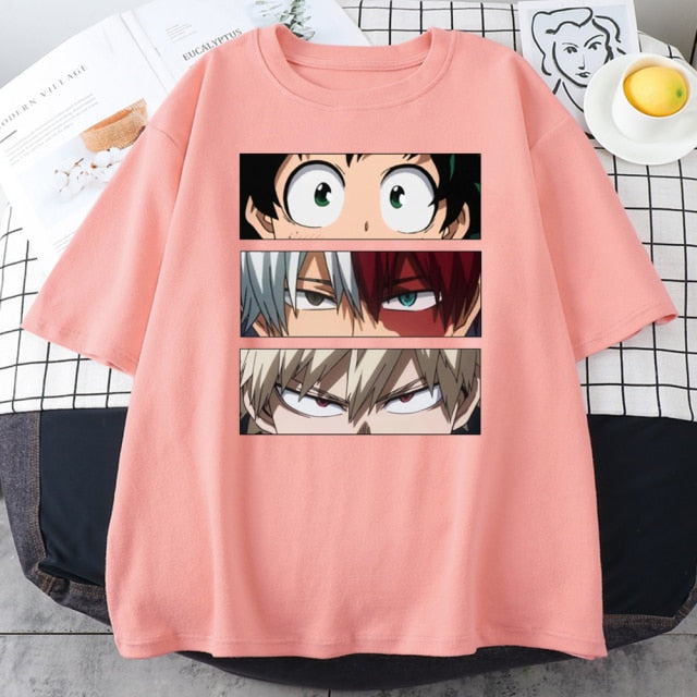 My Hero Academia Cute Anime T Shirt Women Casual Harajuku Tee Oversize Female T-Shirt Summer 2021 Woman Japan Clothes T Shirts