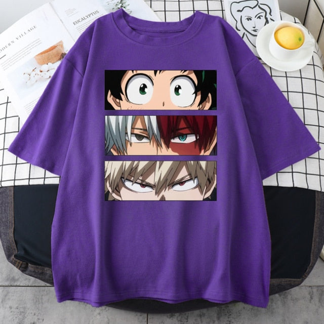 My Hero Academia Cute Anime T Shirt Women Casual Harajuku Tee Oversize Female T-Shirt Summer 2021 Woman Japan Clothes T Shirts