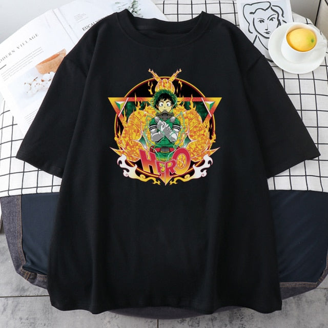 My Hero Academia Cute Anime T Shirt Women Casual Harajuku Tee Oversize Female T-Shirt Summer 2021 Woman Japan Clothes T Shirts