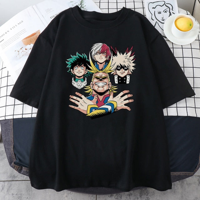 My Hero Academia Cute Anime T Shirt Women Casual Harajuku Tee Oversize Female T-Shirt Summer 2021 Woman Japan Clothes T Shirts