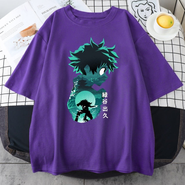 My Hero Academia Cute Anime T Shirt Women Casual Harajuku Tee Oversize Female T-Shirt Summer 2021 Woman Japan Clothes T Shirts