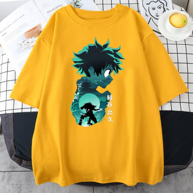 My Hero Academia Cute Anime T Shirt Women Casual Harajuku Tee Oversize Female T-Shirt Summer 2021 Woman Japan Clothes T Shirts