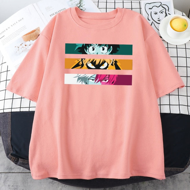 My Hero Academia Cute Anime T Shirt Women Casual Harajuku Tee Oversize Female T-Shirt Summer 2021 Woman Japan Clothes T Shirts