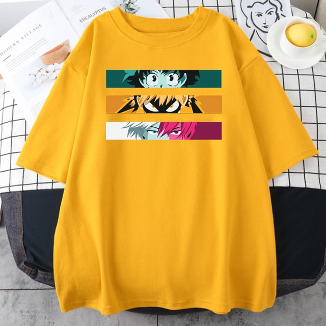 My Hero Academia Cute Anime T Shirt Women Casual Harajuku Tee Oversize Female T-Shirt Summer 2021 Woman Japan Clothes T Shirts