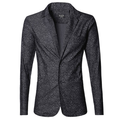 Men's Casual Slim Fit Denim Blazer Suits for Men Autumn Suit single long-sleeved Clothing Men European style fashion suits 2019