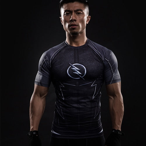 Short Sleeve 3D T Shirt Men T-Shirt Male Crossfit Tee Captain America Superman tshirt Men Fitness Compression Shirt Punisher MMA