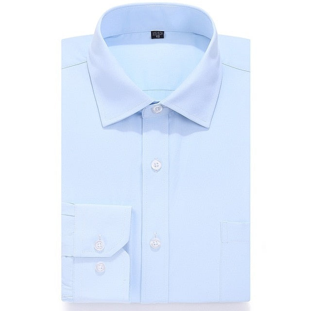 Alimens & Gentle Men's dress casual shirt long sleeve plus size 8xl 7xl 6xl high cotton fashion style Striped color white blue