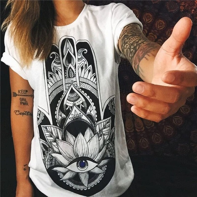 CDJLFH Tshirt Fashion Women Summer T Shirt Short Printed Tops Kawaii T-Shirt 2018 Sexy Funny Feminino Tshirts Camiseta Feminina