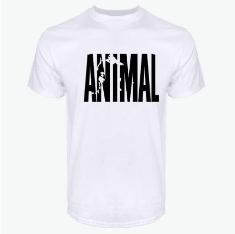 2018 hot ANIMAL T Shirt men cotton round collar muscle exercise fitness strong and handsome mens T-shirt trends cotton brand top