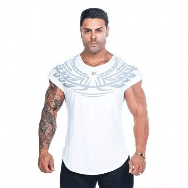 BULKING Brand Men cotton t shirts fashion Casual gyms Fitness workout Short sleeves tees 2018 summer new male tops clothing