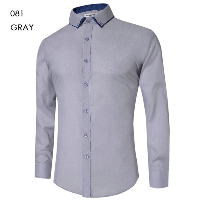 2018 Men's Casual Shirt Slim Fit Men's Casual Button Down Shirt Long Sleeve Formal Dress Shirts Men Male Clothing Camisa