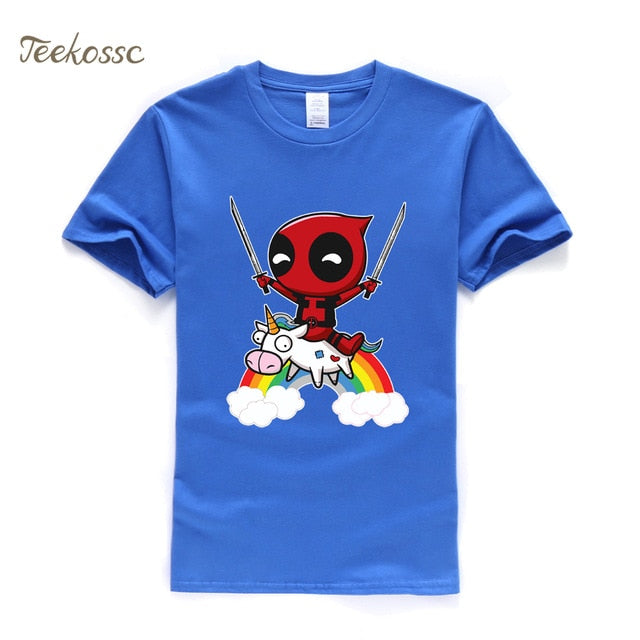 Deadpool Men T Shirt Funny Tshirt 2018 Summer Top Tee Hipster Mens T Shirts 100% Cotton Dead Pool T-Shirt Brand Clothing