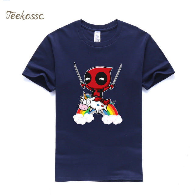 Deadpool Men T Shirt Funny Tshirt 2018 Summer Top Tee Hipster Mens T Shirts 100% Cotton Dead Pool T-Shirt Brand Clothing