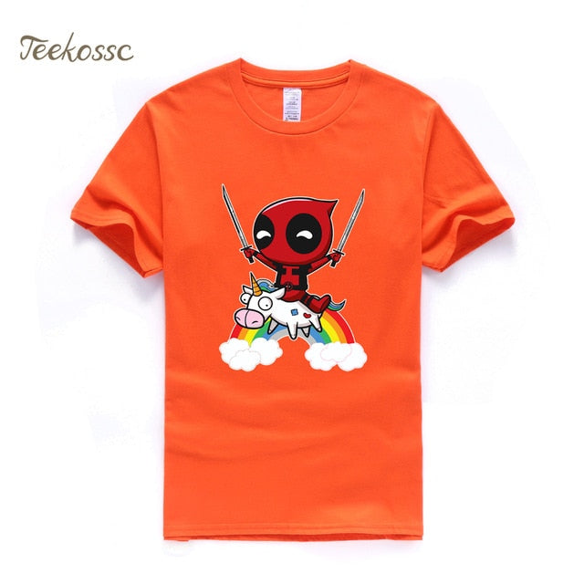 Deadpool Men T Shirt Funny Tshirt 2018 Summer Top Tee Hipster Mens T Shirts 100% Cotton Dead Pool T-Shirt Brand Clothing