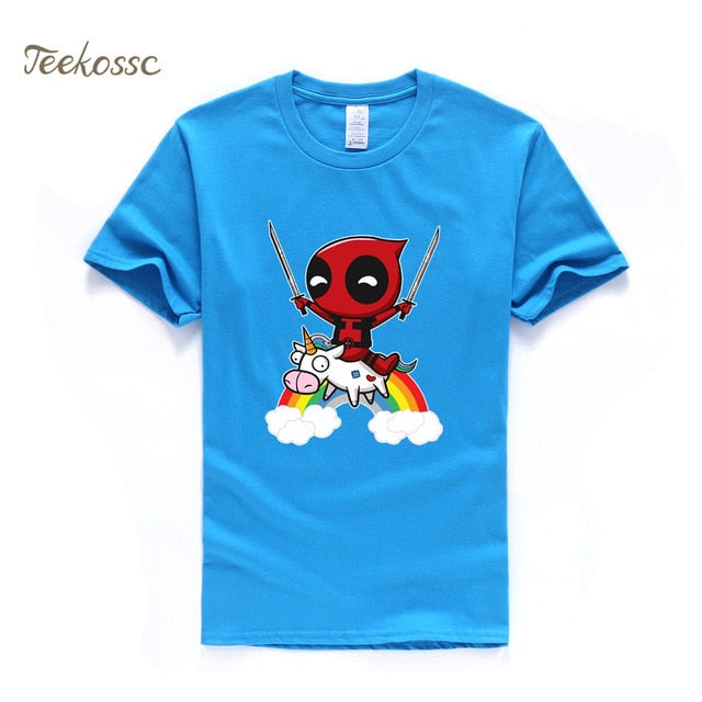 Deadpool Men T Shirt Funny Tshirt 2018 Summer Top Tee Hipster Mens T Shirts 100% Cotton Dead Pool T-Shirt Brand Clothing