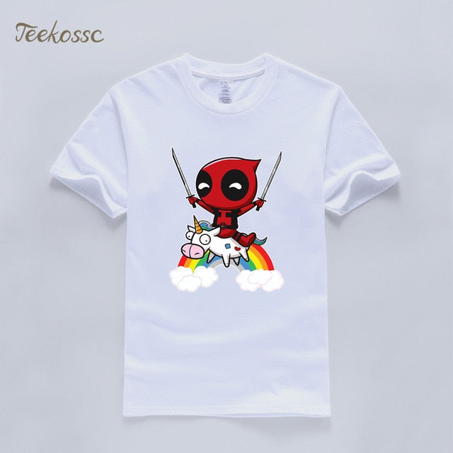 Deadpool Men T Shirt Funny Tshirt 2018 Summer Top Tee Hipster Mens T Shirts 100% Cotton Dead Pool T-Shirt Brand Clothing