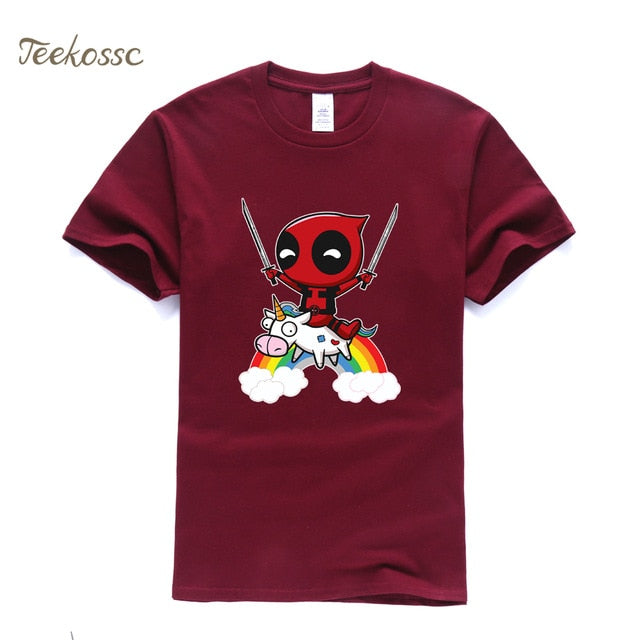 Deadpool Men T Shirt Funny Tshirt 2018 Summer Top Tee Hipster Mens T Shirts 100% Cotton Dead Pool T-Shirt Brand Clothing