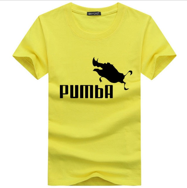 BINYU 2018 funny tee cute t shirts homme Pumba men short sleeves cotton tops cool t shirt summer jersey costume Fashion t-shirt