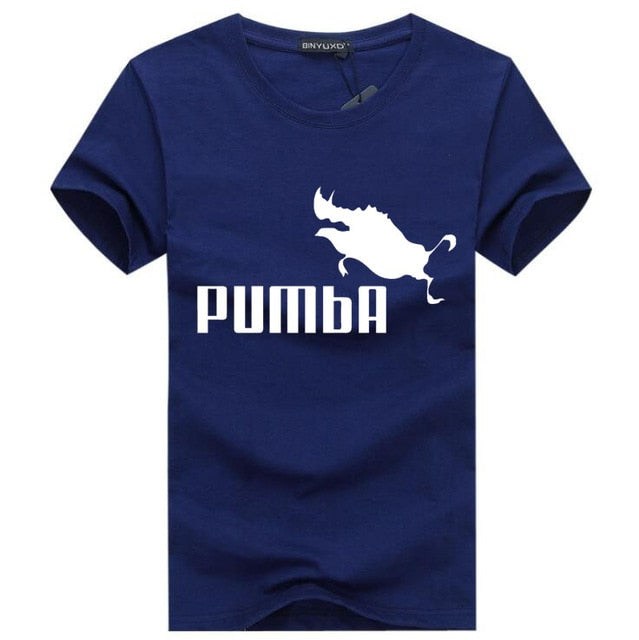 BINYU 2018 funny tee cute t shirts homme Pumba men short sleeves cotton tops cool t shirt summer jersey costume Fashion t-shirt