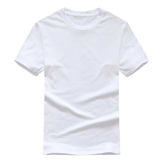 Summer T Shirt Men New Cotton Top Tee Short Sleeve T-shirts Men Clothes Solid Color Brand Male Funny Tshirt