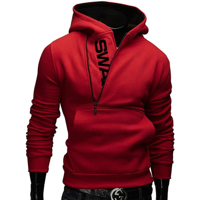 IceLion 2019 Side Zipper Hoodies Men Cotton Sweatshirt Spring Letter Print Sportswear Slim Pullover Tracksuit Hip Hop Streetwear