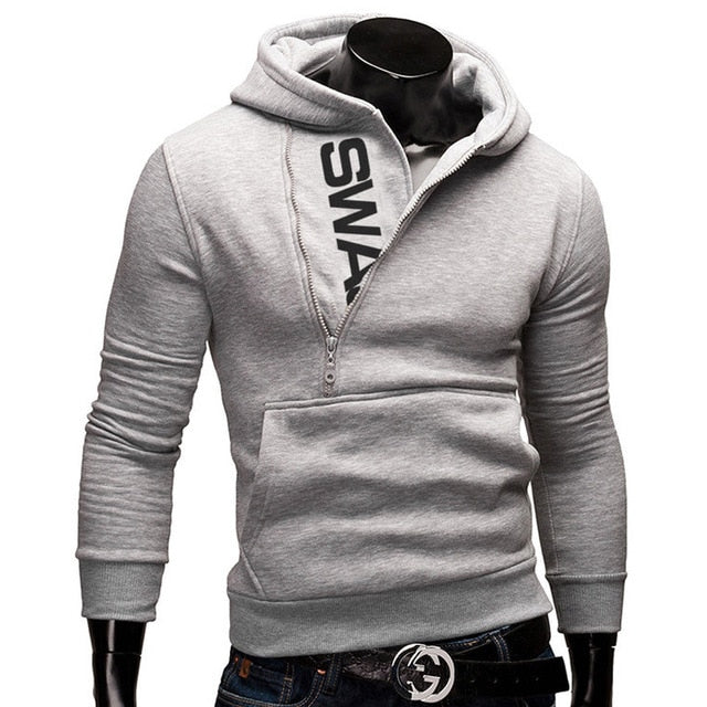 IceLion 2019 Side Zipper Hoodies Men Cotton Sweatshirt Spring Letter Print Sportswear Slim Pullover Tracksuit Hip Hop Streetwear