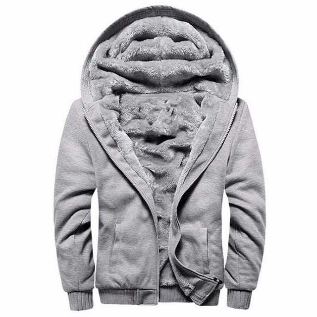 Winter Thick Hoodies Men Zipper Hooded Coat Brand Mens Tracksuit Sweatshirt Patchwork Jackets Warm US/EUR Plus size Fleece Hoody