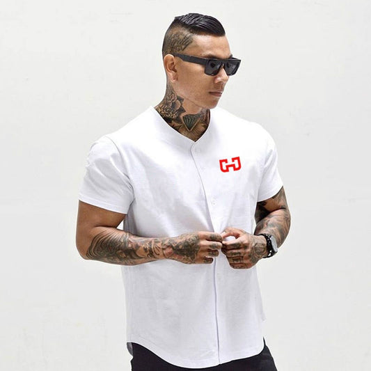 Men's Baseball Jersey New Arrival Cropped Tee Men T-shirts Short Sleeve Tshirt Sportswear