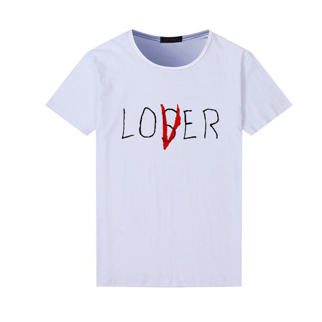 2019 New Womens Lightning Glasses Printed Dinosaur Loser Lover T-shirt Tees Harajuku Tshirt Plus Big Size Wholesale Drop ship