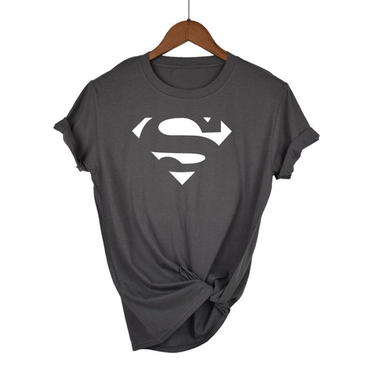 Summer Superman Series Cartoon kawaii t shirt women fashion brand slim fit tops hot sale short sleeve o-neck t-shirt women