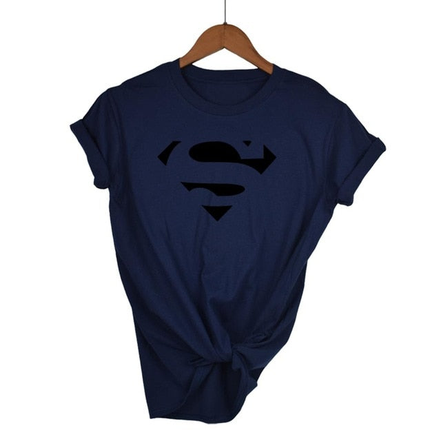 Summer Superman Series Cartoon kawaii t shirt women fashion brand slim fit tops hot sale short sleeve o-neck t-shirt women