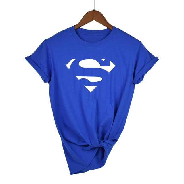 Summer Superman Series Cartoon kawaii t shirt women fashion brand slim fit tops hot sale short sleeve o-neck t-shirt women