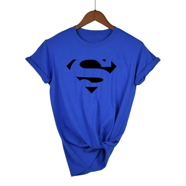 Summer Superman Series Cartoon kawaii t shirt women fashion brand slim fit tops hot sale short sleeve o-neck t-shirt women