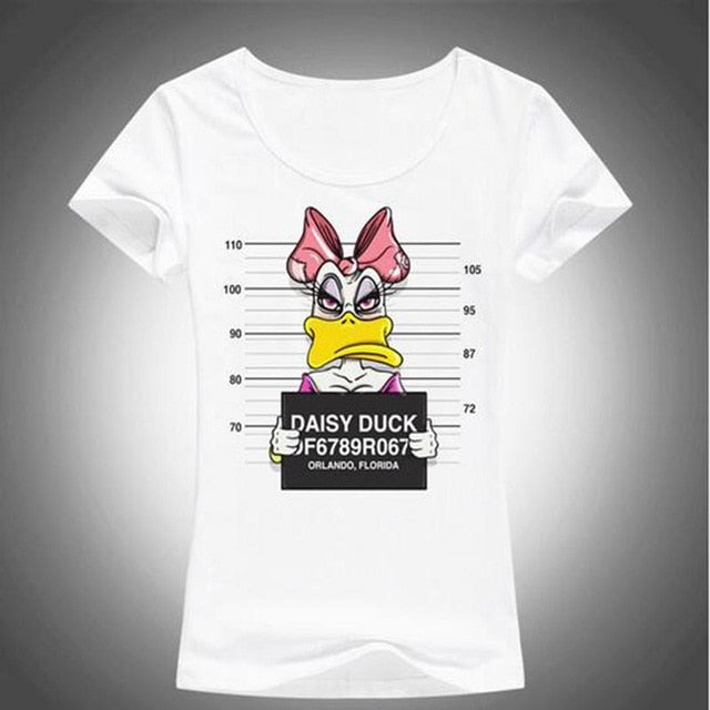 New Summer Women Tops Funny Animals Donald Mouse Duck Goofy Dog T Shirt Women Teevonie tshirt short sleeves