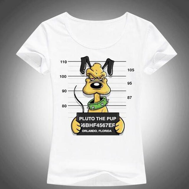 New Summer Women Tops Funny Animals Donald Mouse Duck Goofy Dog T Shirt Women Teevonie tshirt short sleeves