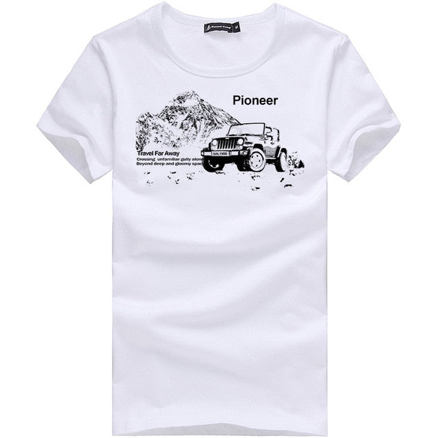 Pioneer Camp summer short t shirt men brand clothing high quality pure cotton male t-shirt print tshirt men tee shirts 522056