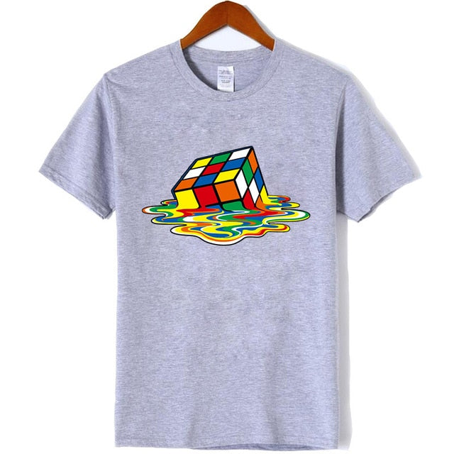 High quality fashion TShirt Men Magic Square design tshirts Short sleeve Men T-shirts Cotton Men Clothing harajuku funny t shirt