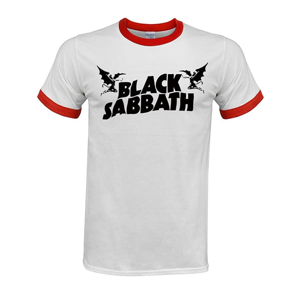 Cool Great T-shirt Mens Black Sabbath US Tour Heavy Metal Men cozy T Shirt raglan Sleeve Crewneck Cotton Group Tops Tee #02