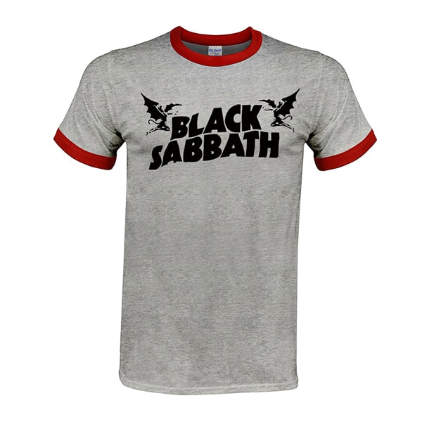 Cool Great T-shirt Mens Black Sabbath US Tour Heavy Metal Men cozy T Shirt raglan Sleeve Crewneck Cotton Group Tops Tee #02