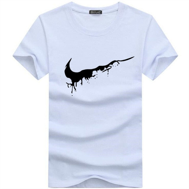 BINYUXD Newest 2019 Summer Men T-shirt Fashion Brand Logo Print Cotton T shirt Men Trend Casual Short sleeve Tshirt Tops tee