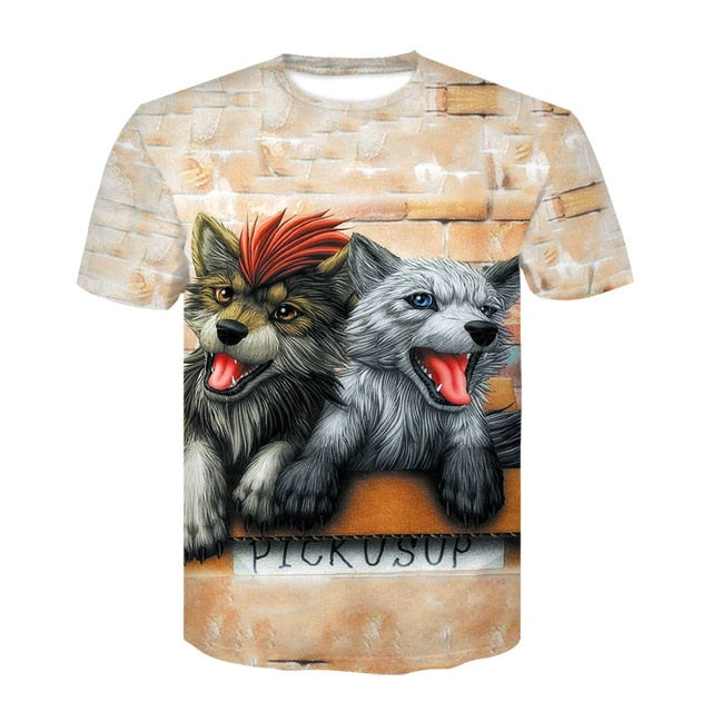 2019 Newest Harajuku Wolf 3D Print Cool T-shirt Men/Women Summer Tops Tees T shirt Fashion t shirts M- 4XL